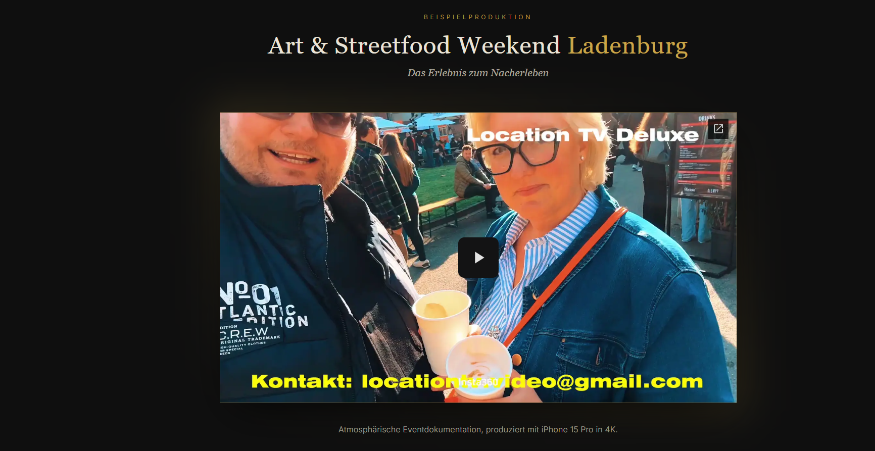LocationTV Deluxe — Eventdokumentation Art & Streetfood Weekend Ladenburg